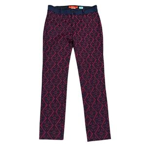 ANTHROPOLOGIE CARTONNIER CHARLIE ANKLE RED BLUE PANTS 4